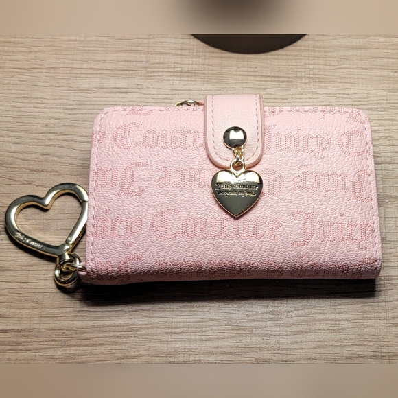 Juicy Couture Handbags - Juicy Couture Pink Heart Charm Wallet